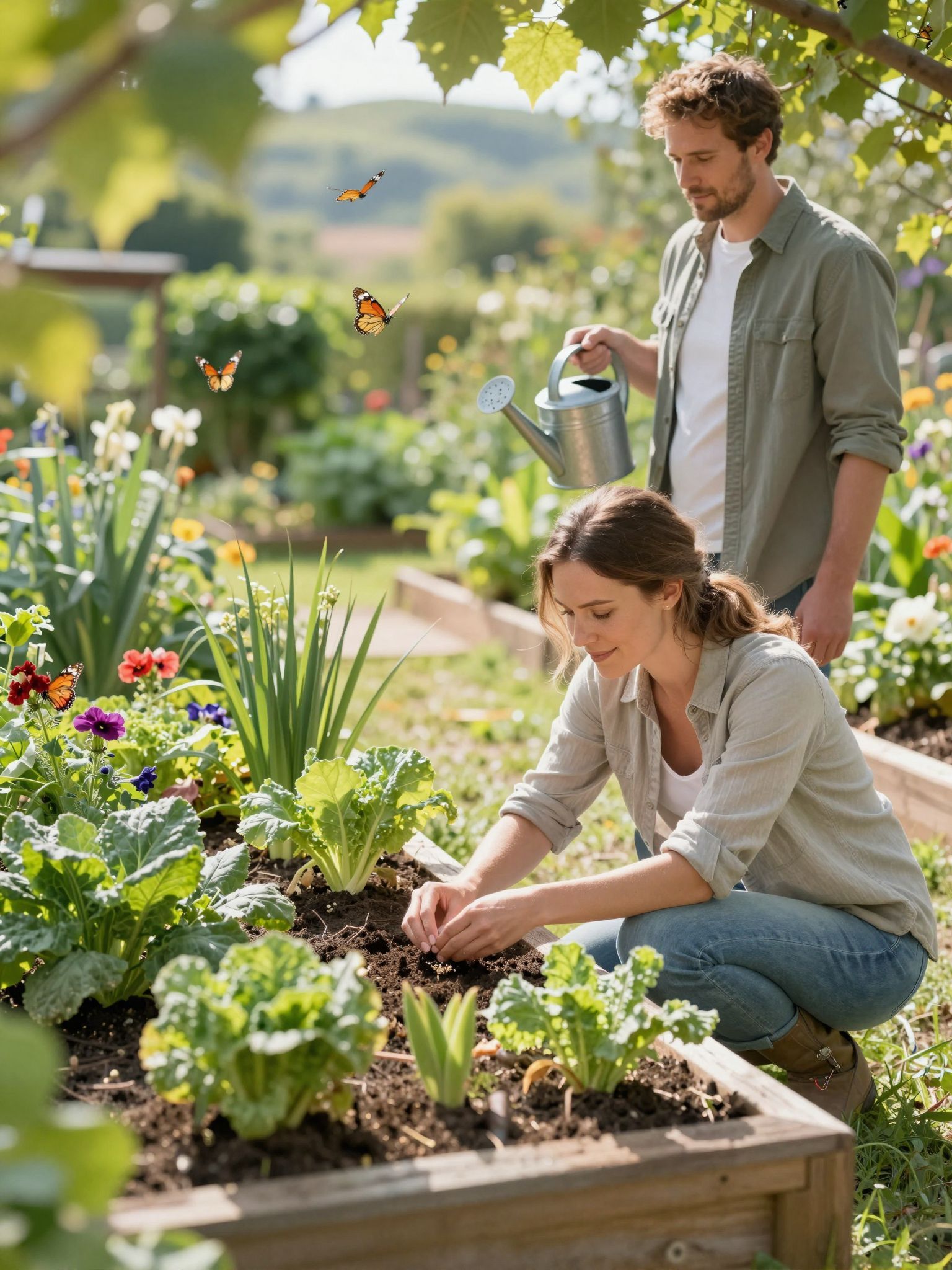 A magaságyásba ideális a saláta és a fűszernövények.