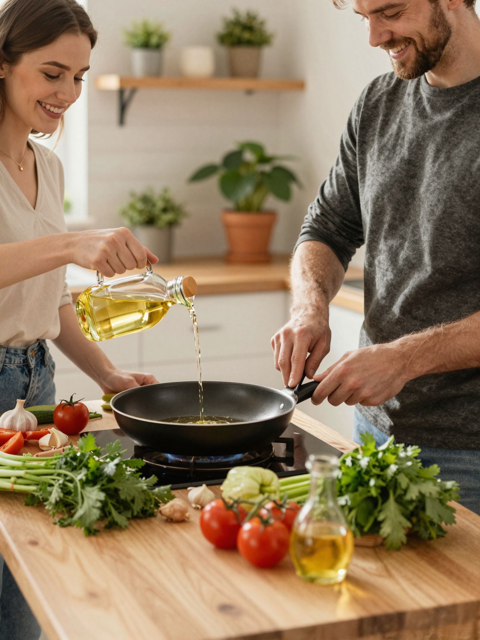A szójaolaj ideális sütéshez és salátaöntetekhez is.