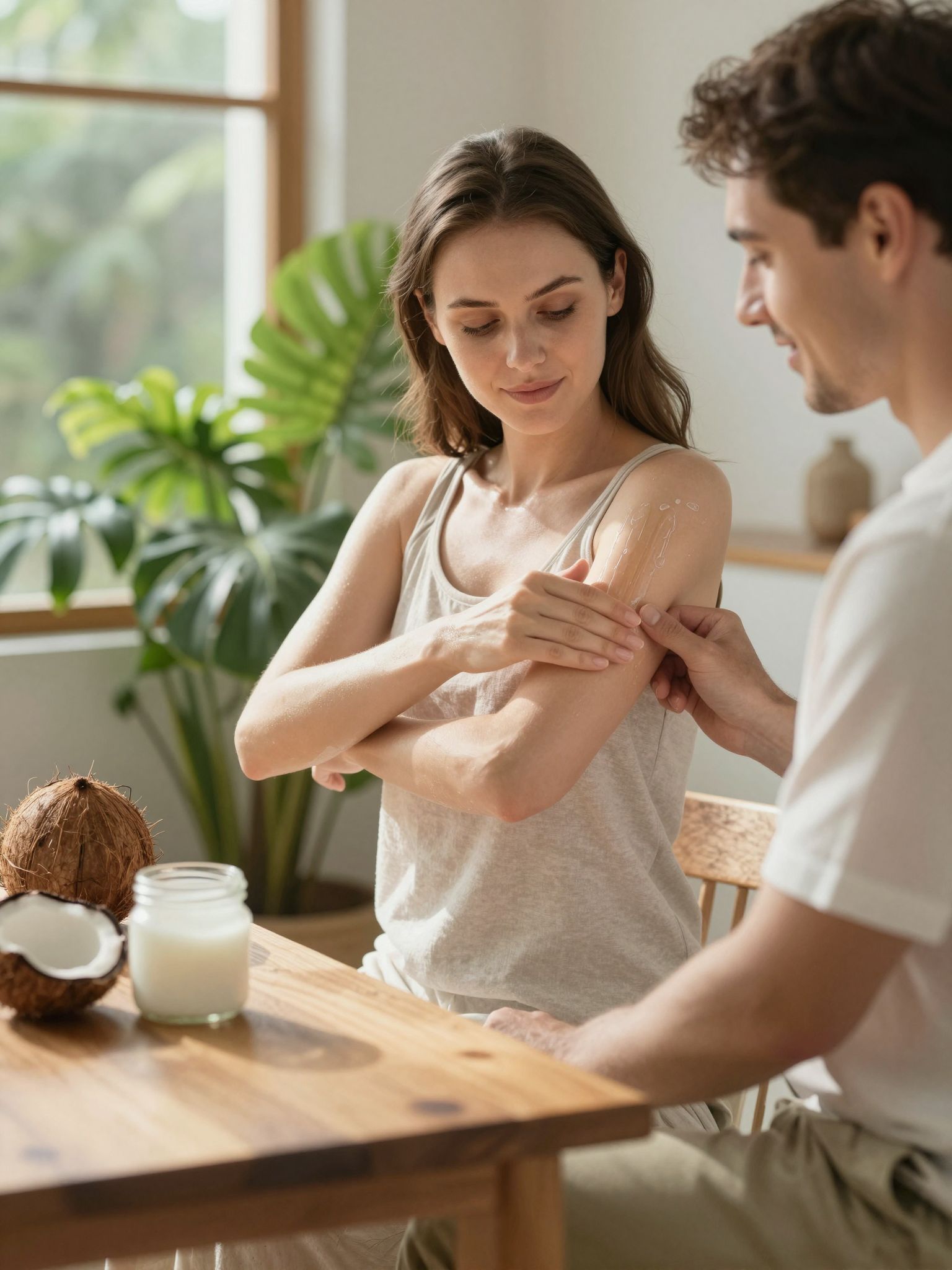 A kókuszzsír laurinsavtartalma segíti a bőr regenerálódását.