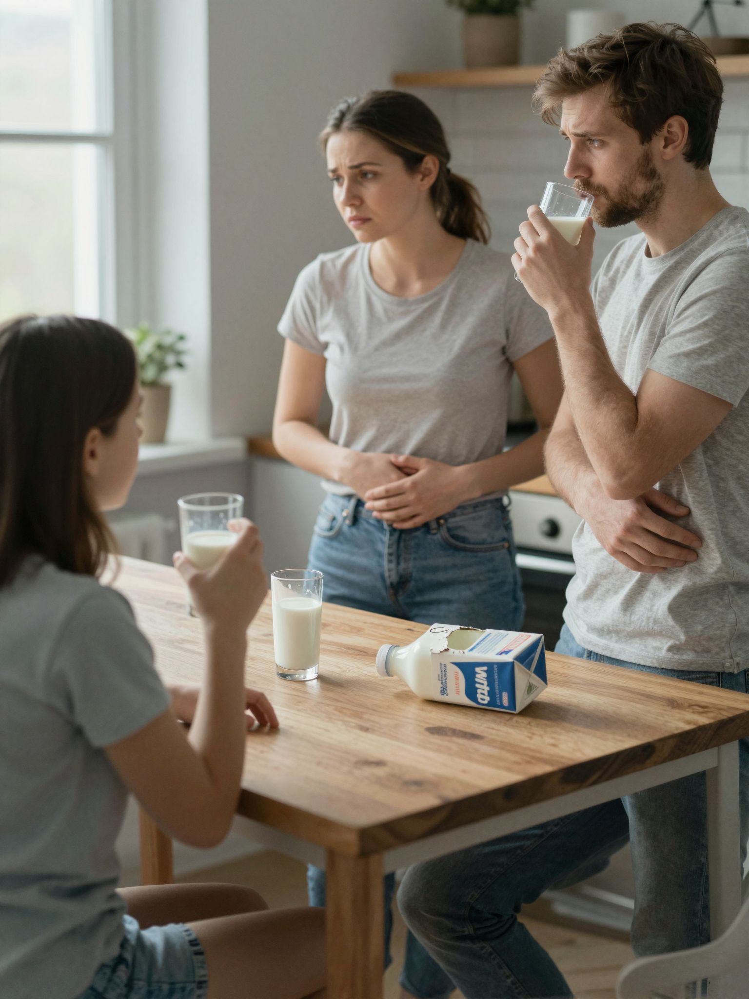 A romlott tej fogyasztása hasi fájdalmat és hányást okozhat.