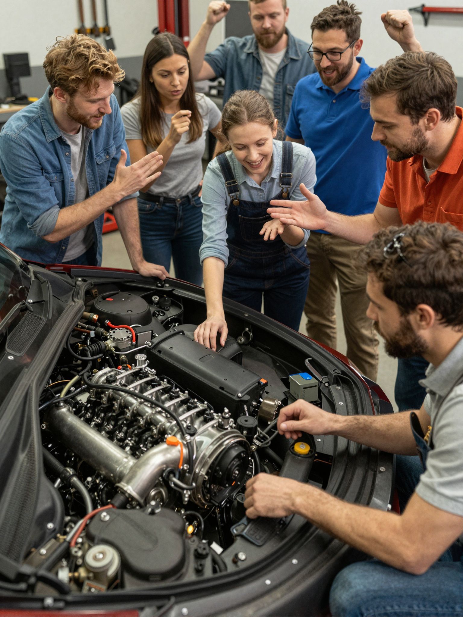 Az aktuátorok biztosítják a motor precíz működését.
